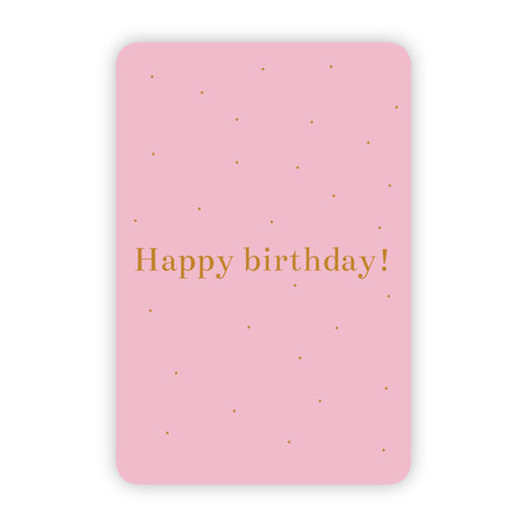 Wenskaart | Happy birthday goudfolie