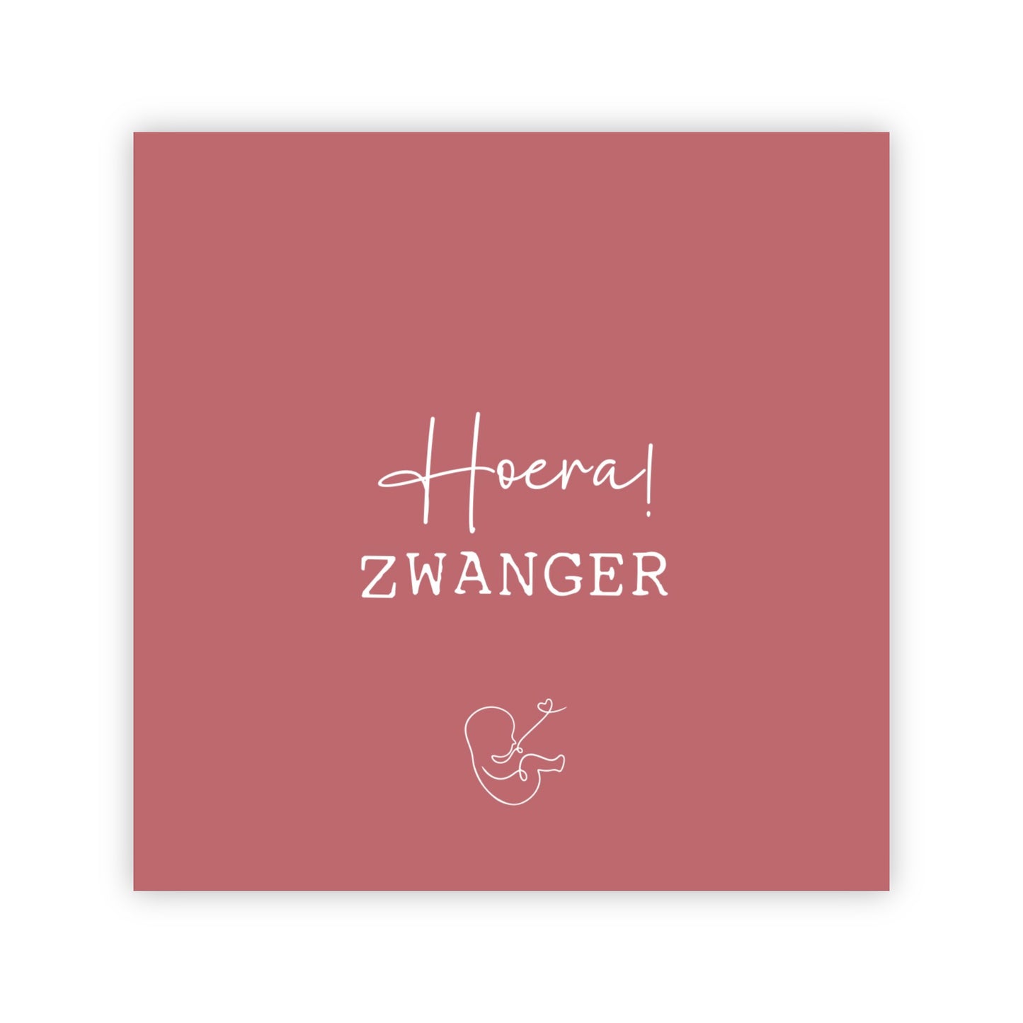 Dubbele wenskaart | Hoera! Zwanger