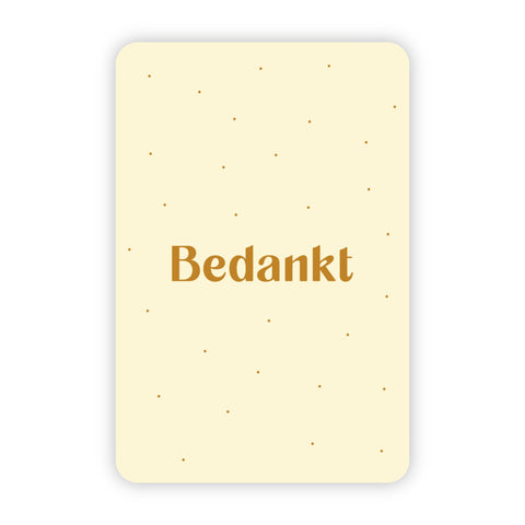Wenskaart | Bedankt goudfolie