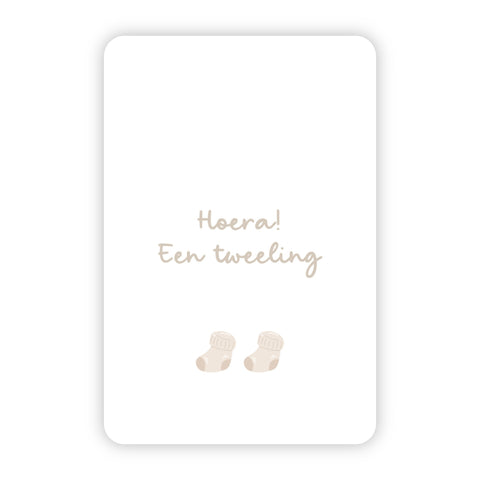 Wenskaart | Hoera! Een tweeling