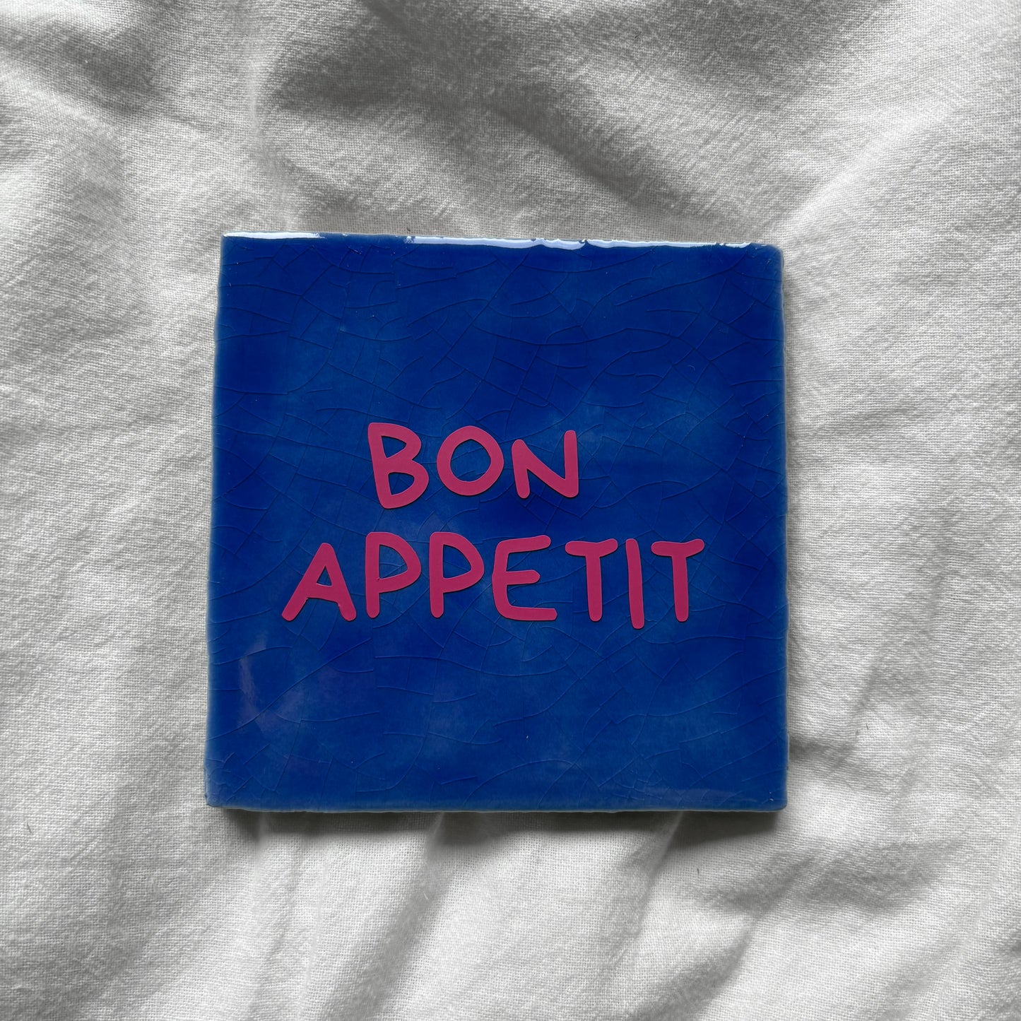 Tegeltje | Blauw - bon appetit
