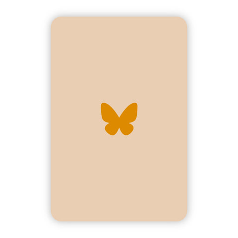 Minikaart | Blanco vlinder goudfolie