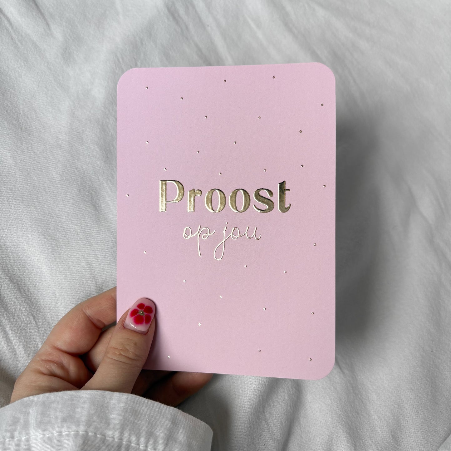 Wenskaart | Proost op jou goudfolie