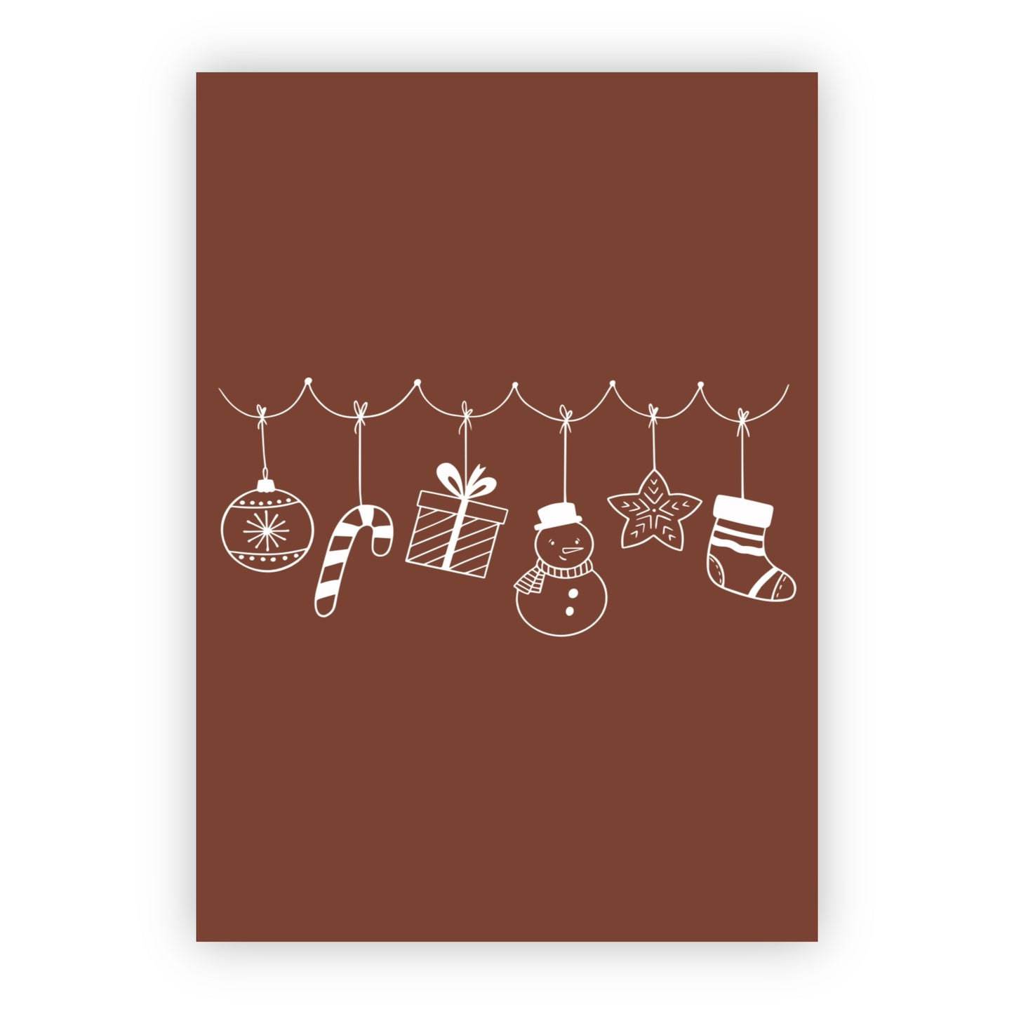 Wenskaart | Blanco kerstslinger
