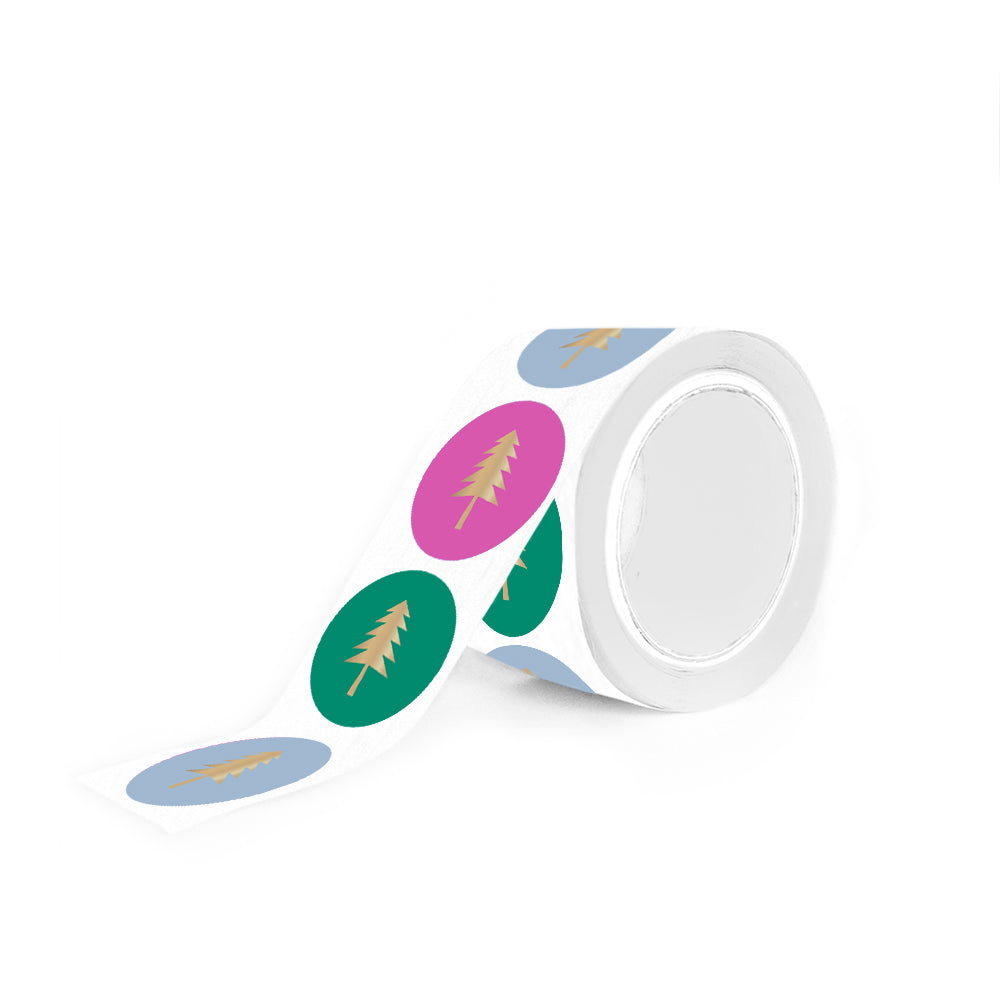 Cadeaustickers | Christmas tree goudfolie 10 stuks