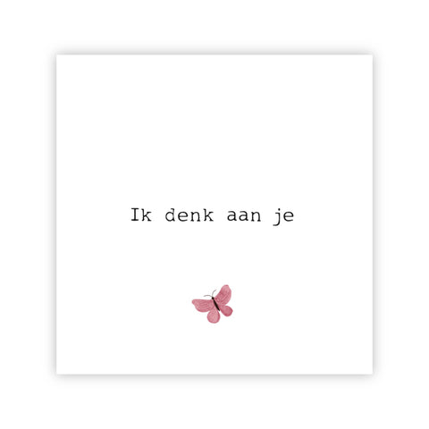 Dubbele wenskaart | Ik denk aan je