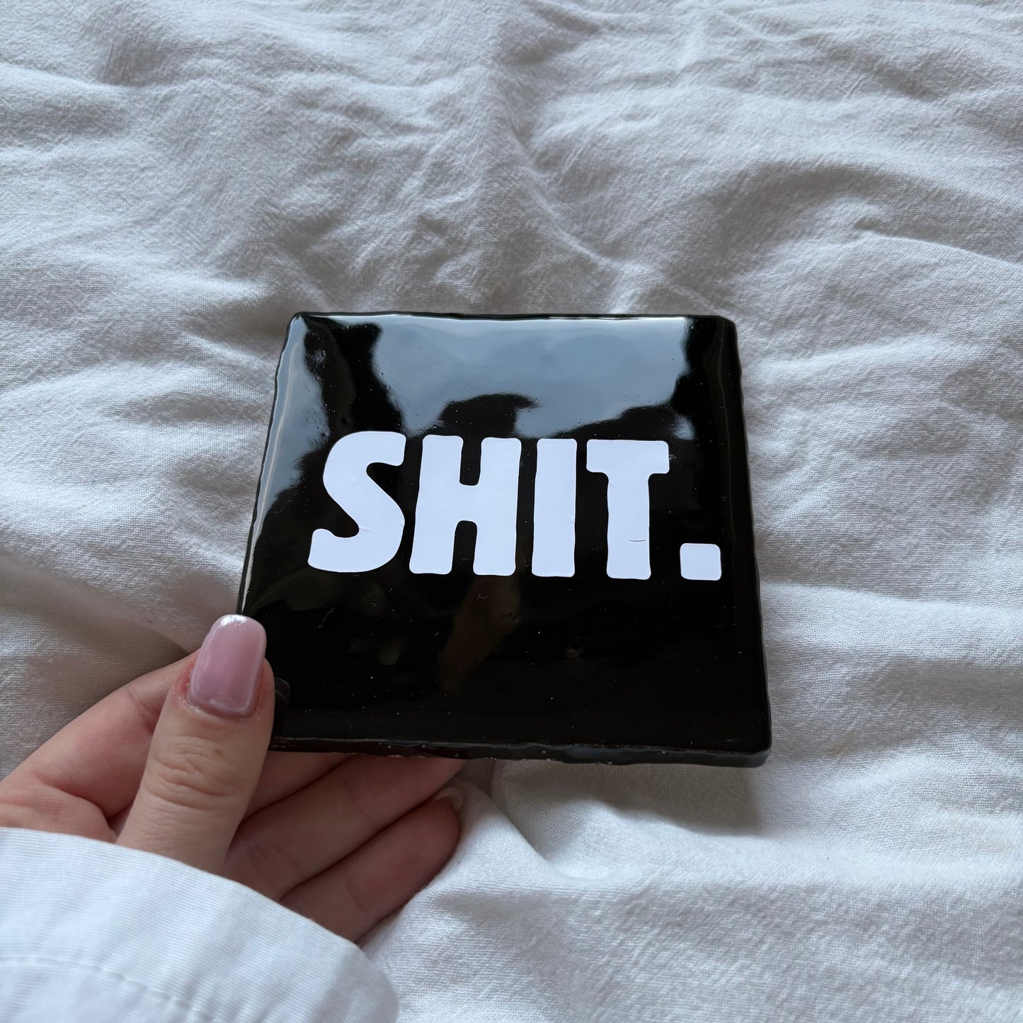 Tegeltje | Zwart - shit