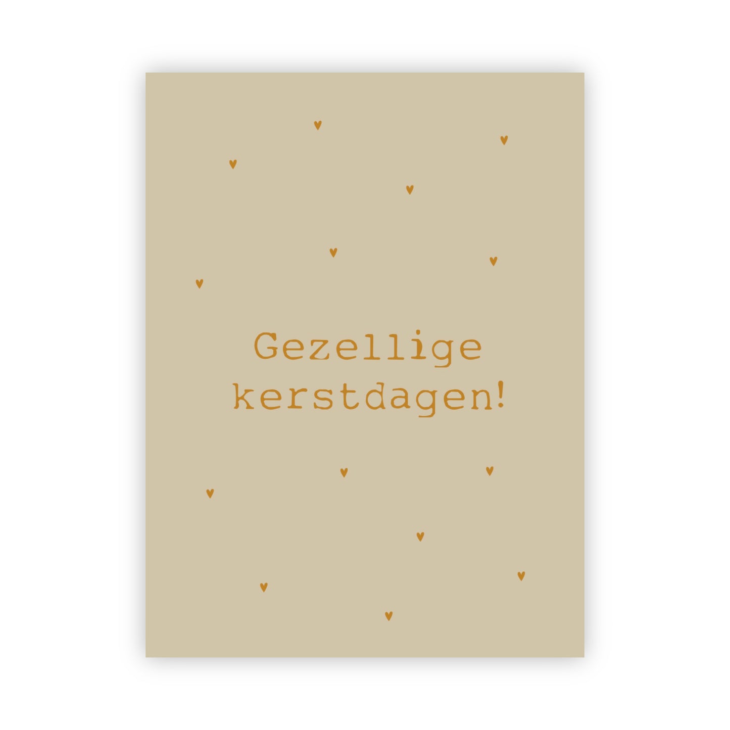 Dubbele kerstkaarten | Set van 10 met goudfolie