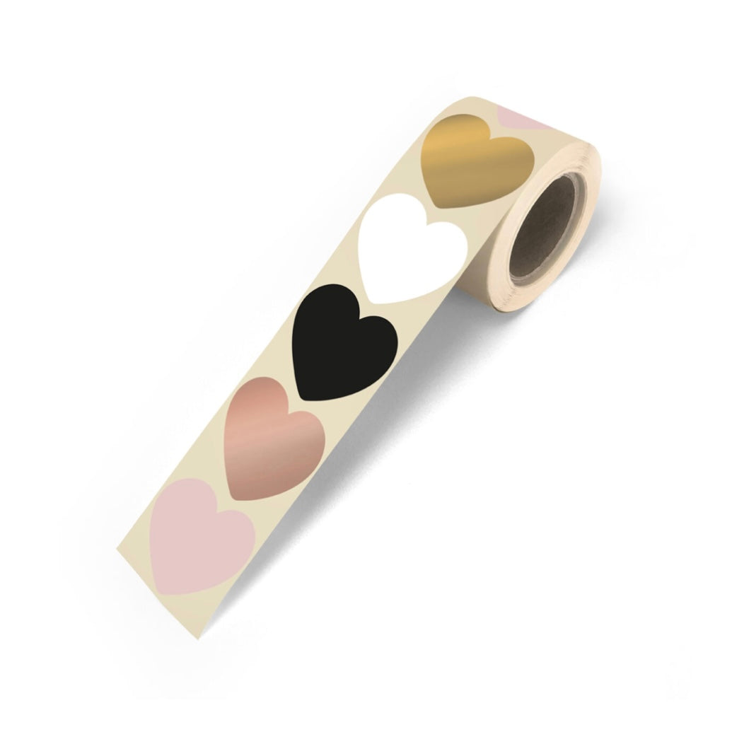 Cadeaustickers | Hartjes chique 10 stuks