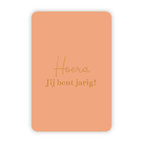 Wenskaart | Hoera jij bent jarig goudfolie