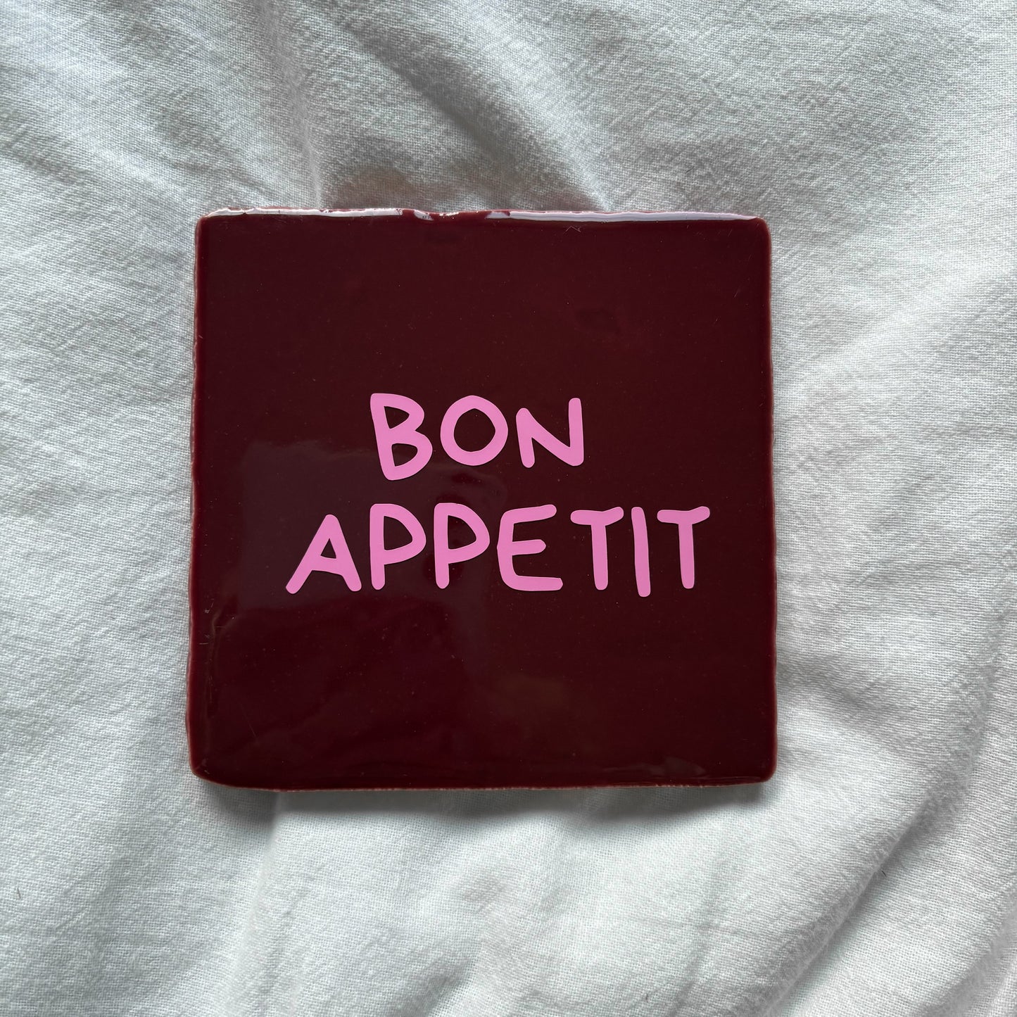 Tegeltje | Rood - bon appetit