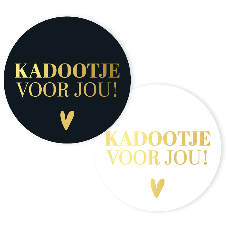 Cadeaustickers | Kadootje voor jou 10 stuks goudfolie