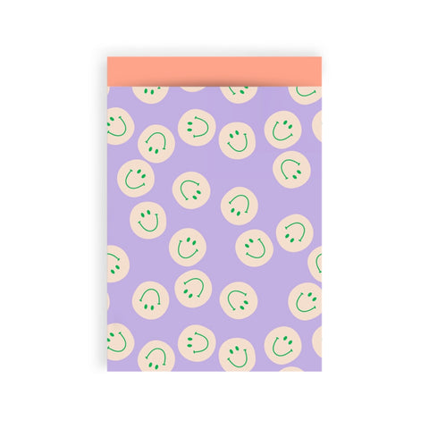 Cadeauzakjes | Smileys lila 5 stuks