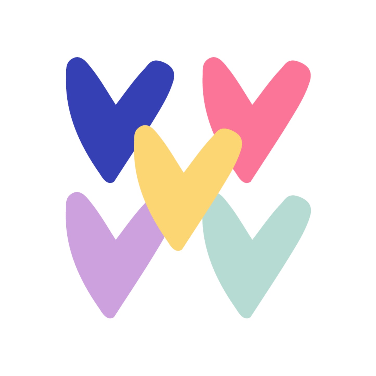 Cadeaustickers | Hartjes 10 stuks