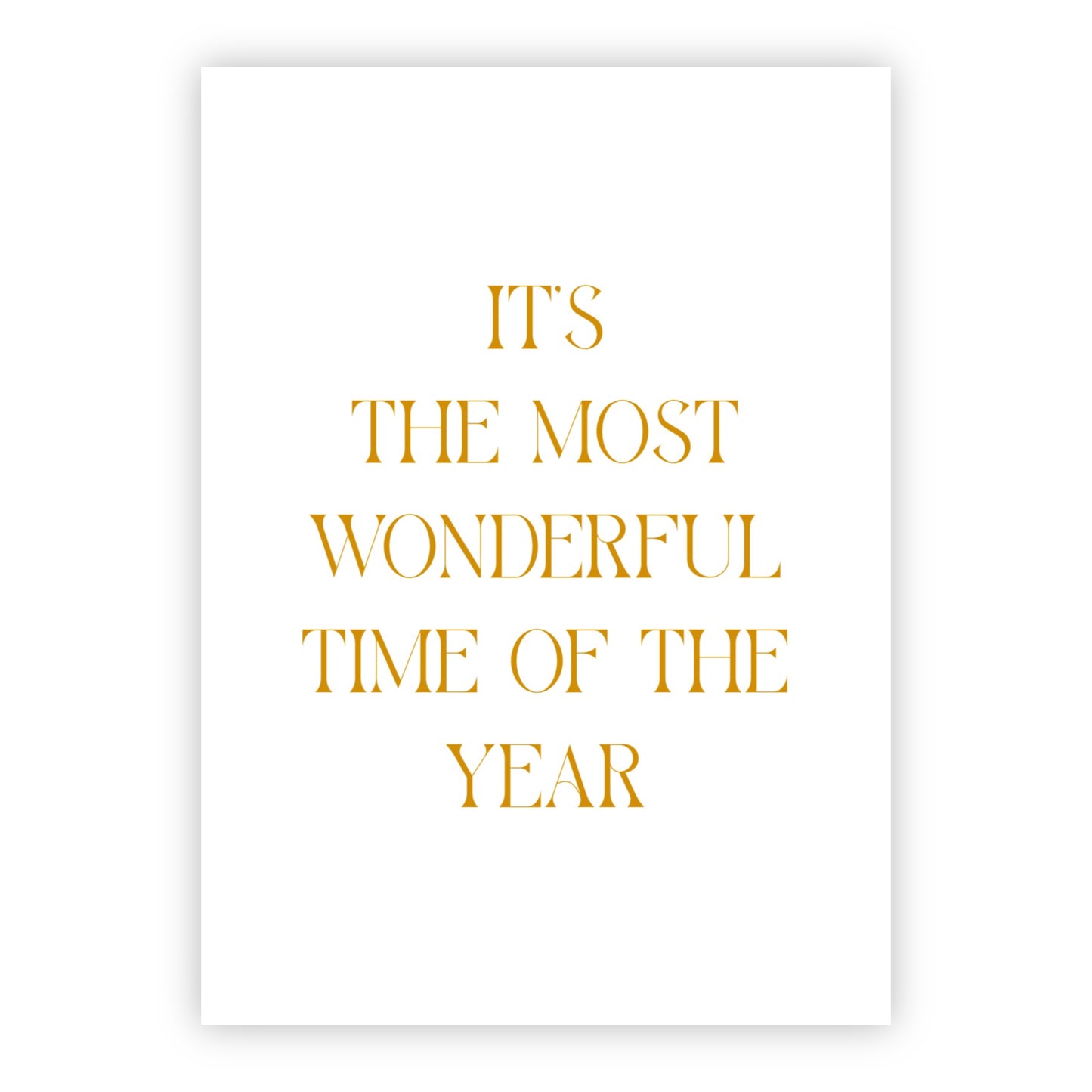 Kerstkaart goudfolie | It’s the most wonderful time of the year