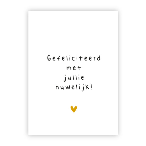 Wenskaart | Gefeliciteerd met jullie huwelijk!