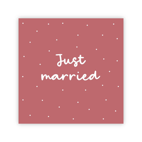 Dubbele wenskaart | Just married
