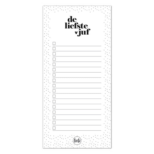 Notitieblok | De liefste juf