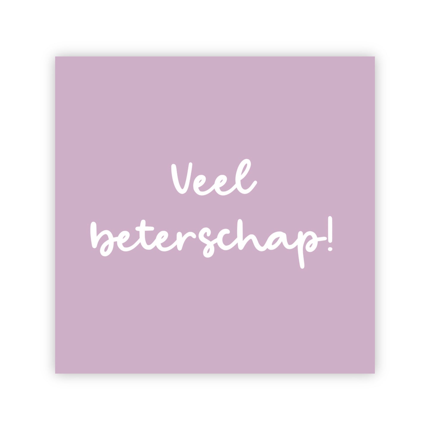 Dubbele wenskaart | Veel beterschap