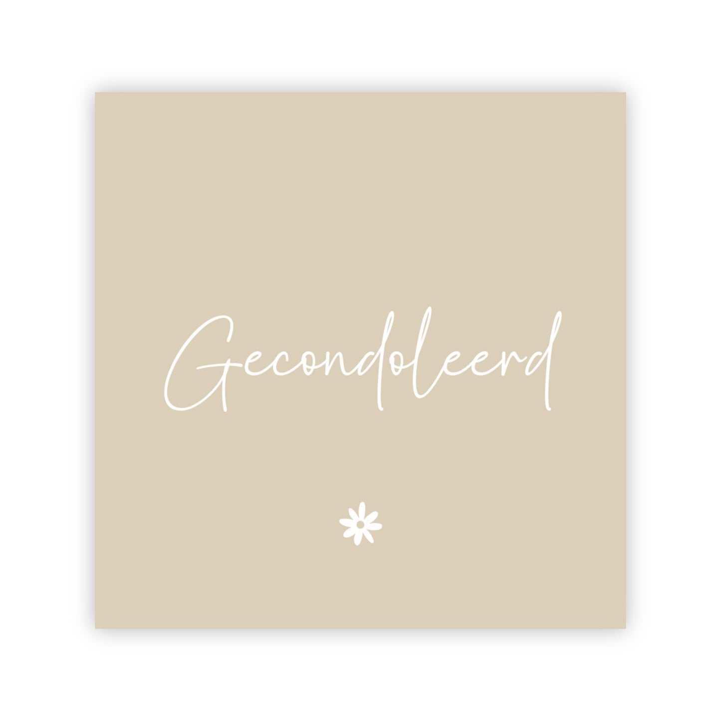 Dubbele wenskaart | Gecondoleerd