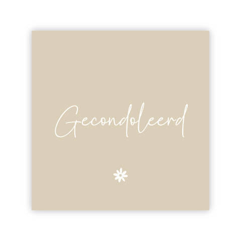 Dubbele wenskaart | Gecondoleerd