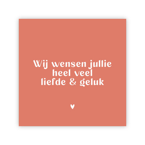 Dubbele wenskaart | Liefde & geluk