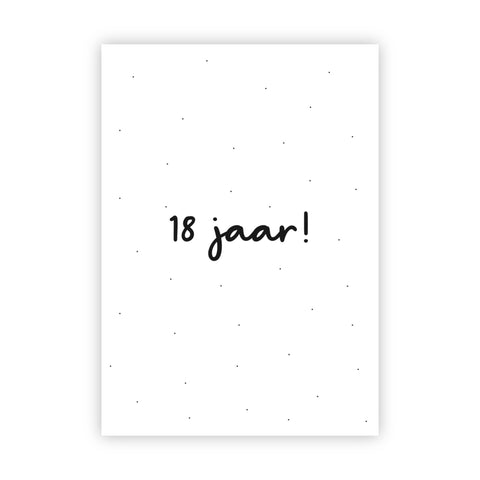 Wenskaart | 18 jaar