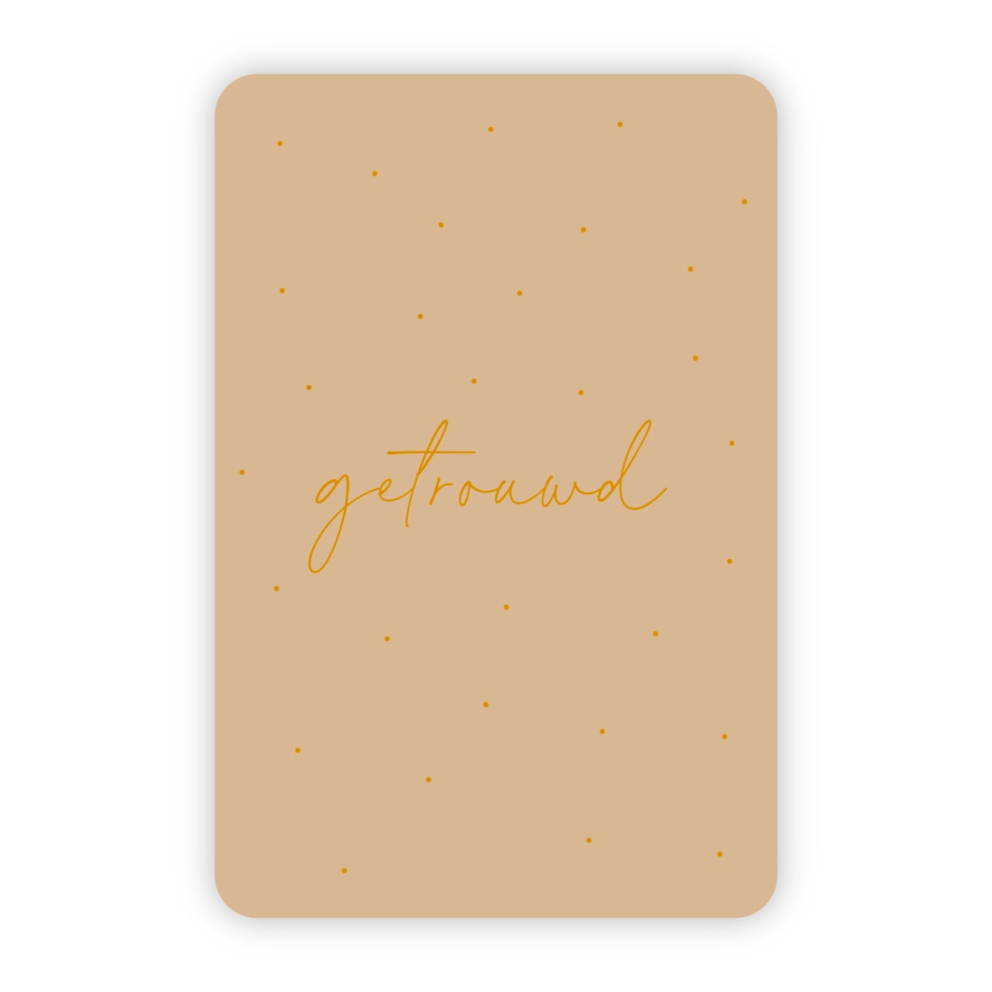 Wenskaart | Getrouwd goudfolie