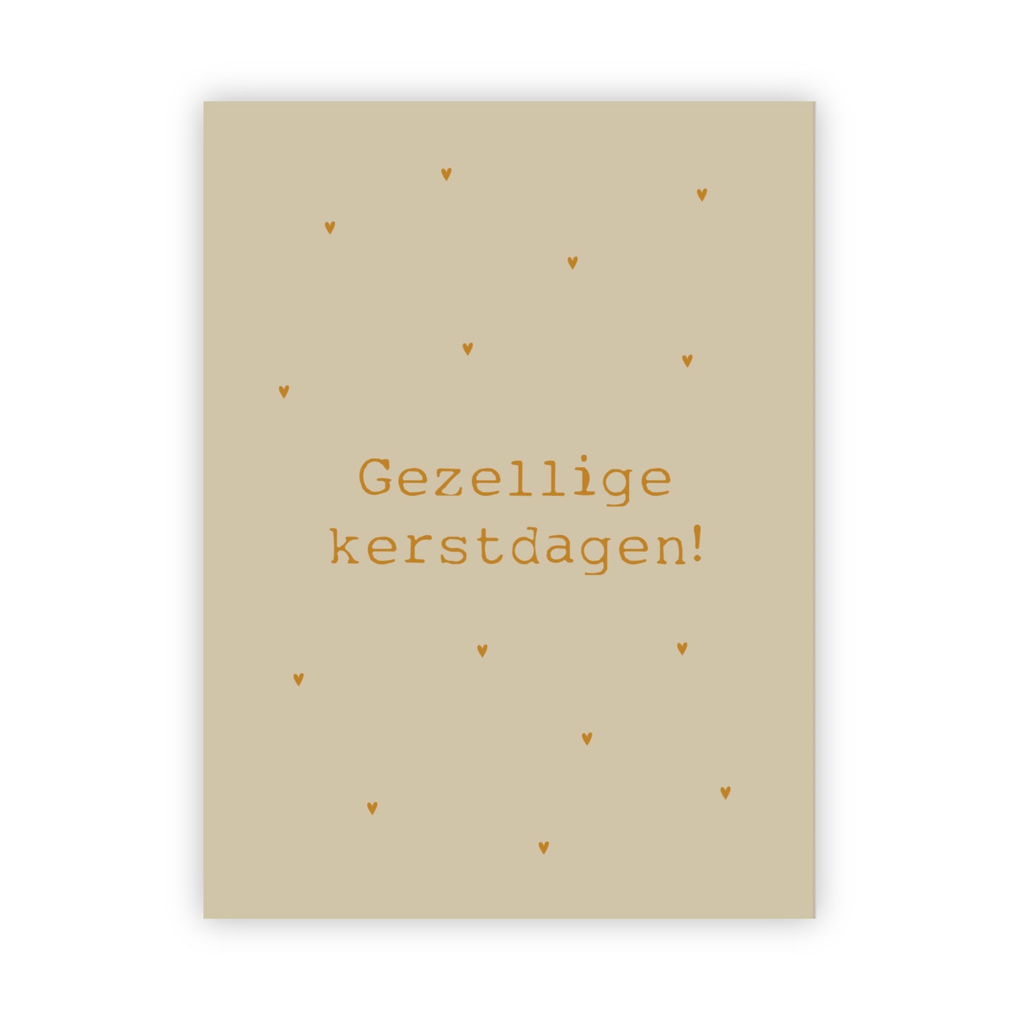 Dubbele kerstkaarten | Set van 10 met goudfolie