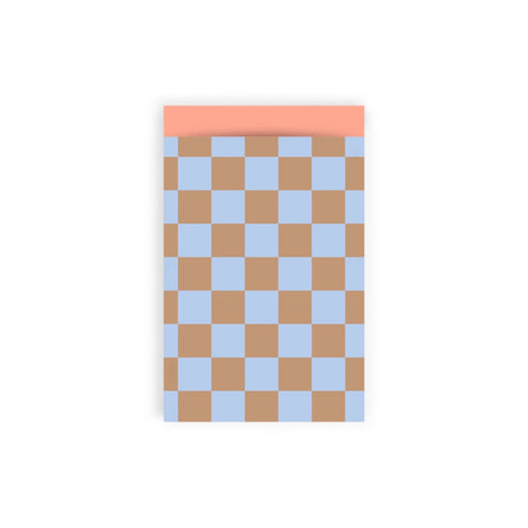 Cadeauzakjes | Geblokt blauw 5 stuks