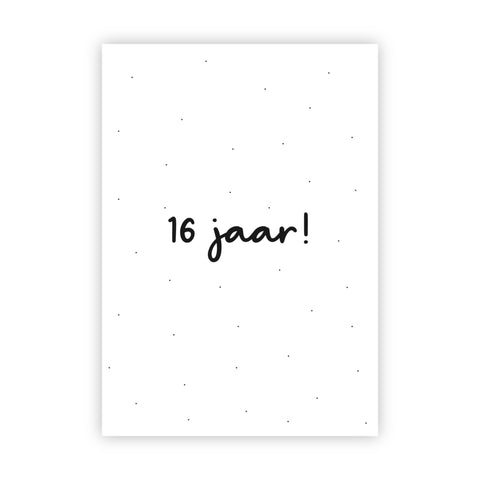 Wenskaart | 16 jaar