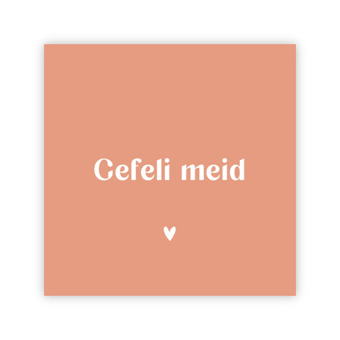 Dubbele wenskaart | Gefeli meid