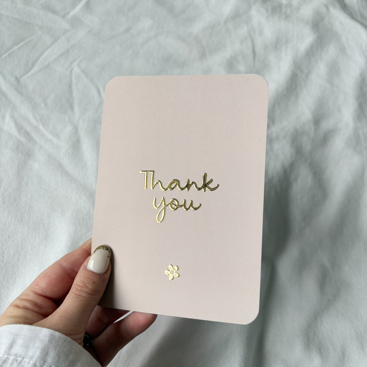 Wenskaart | Thank you goudfolie