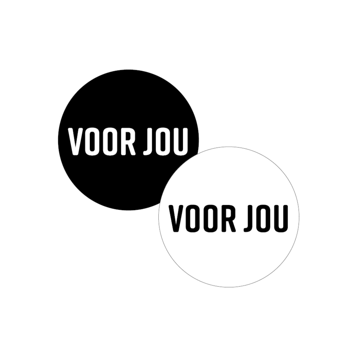 Cadeaustickers | Voor jou zwart/ wit 10 stuks