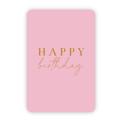 Wenskaart | Happy birthday goudfolie