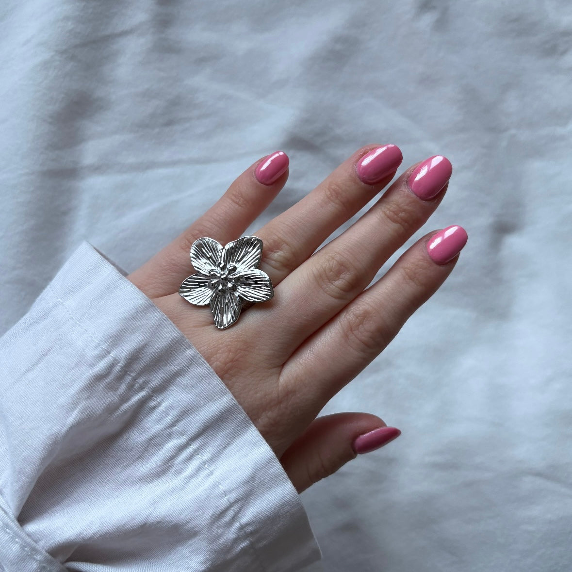 Ring | Iris zilver