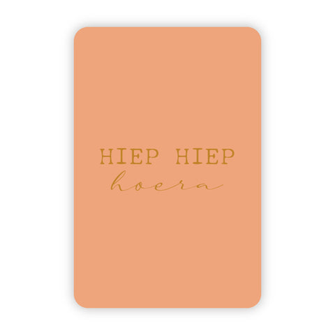 Wenskaart | Hiep hiep hoera goudfolie