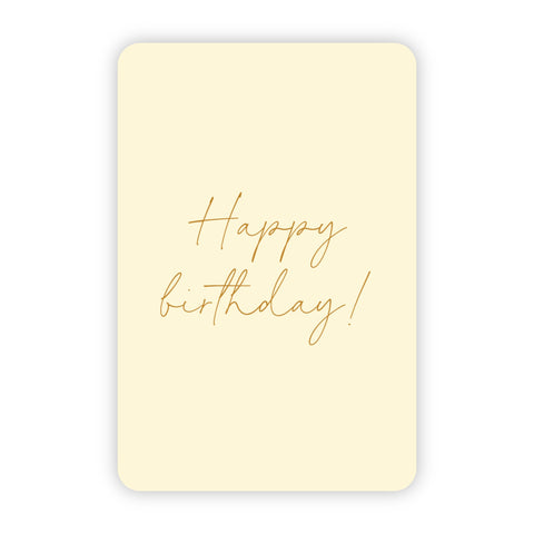 Wenskaart | Happy birthday goudfolie