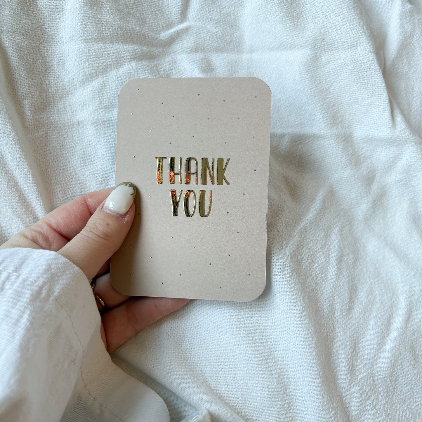 Minikaart | Thank you goudfolie