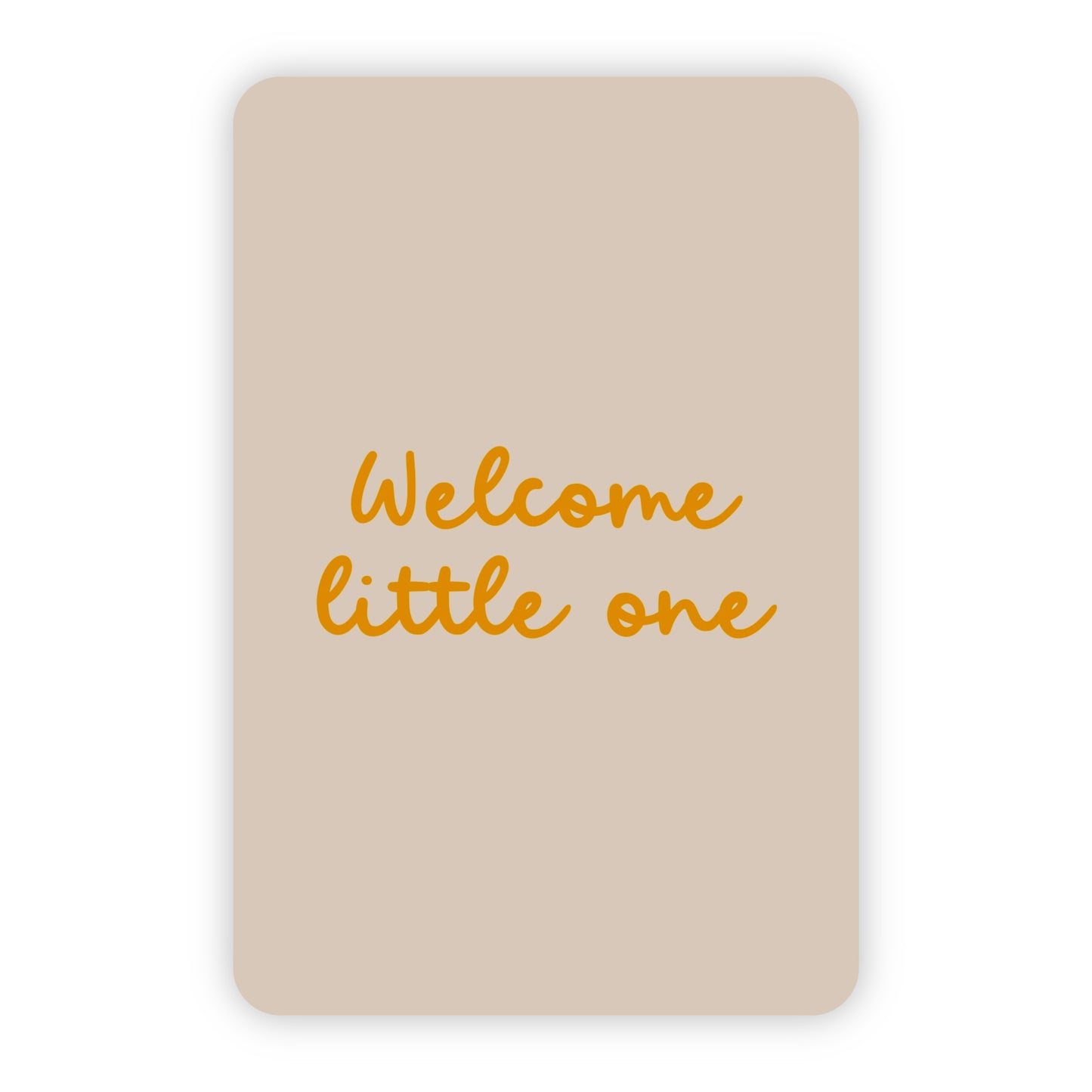 Minikaart | Welcome little one goudfolie