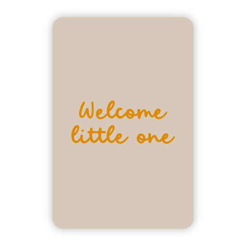 Minikaart | Welcome little one goudfolie