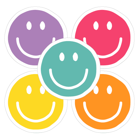 Cadeaustickers | Smileys 10 stuks