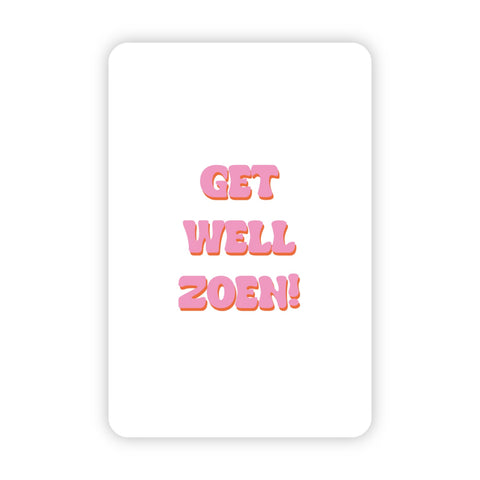 Minikaart | Get well zoen!