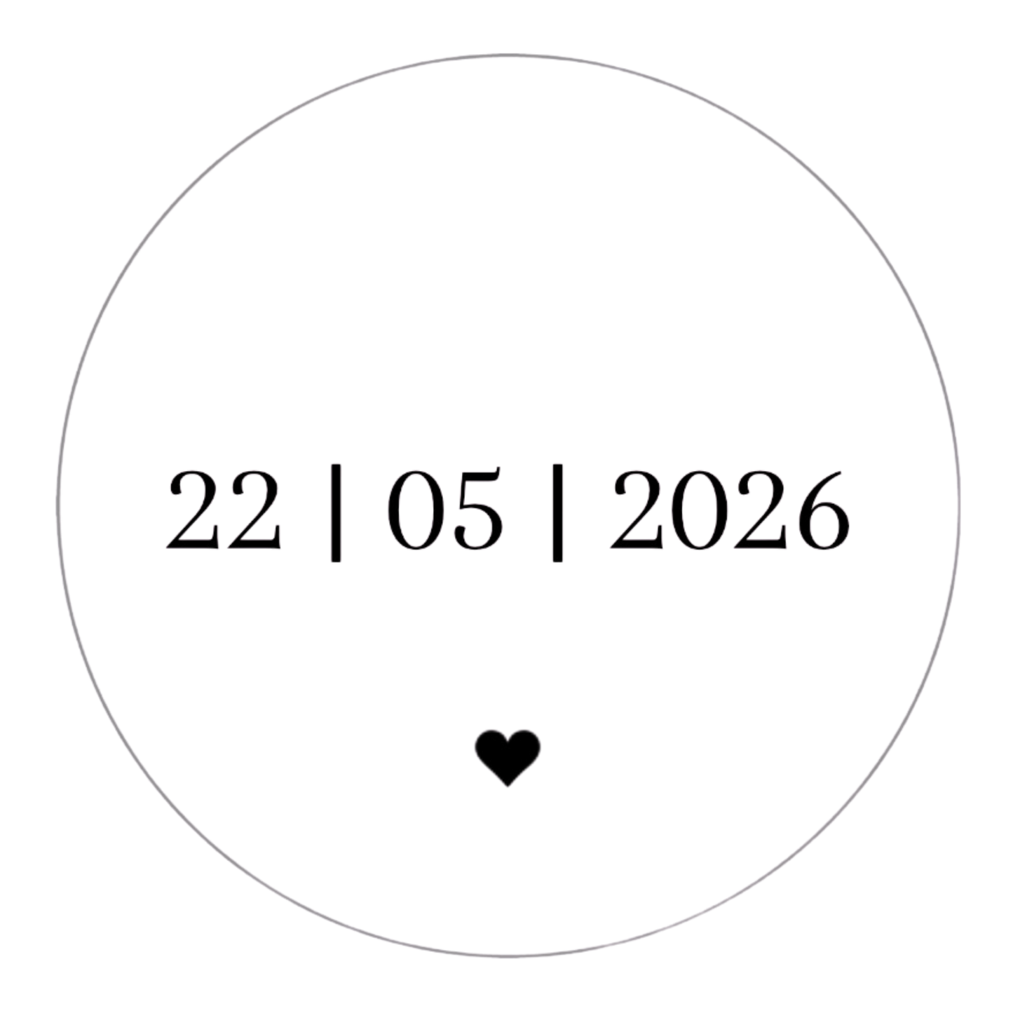 Gepersonaliseerde stickers | Datum + hartje 10 stuks