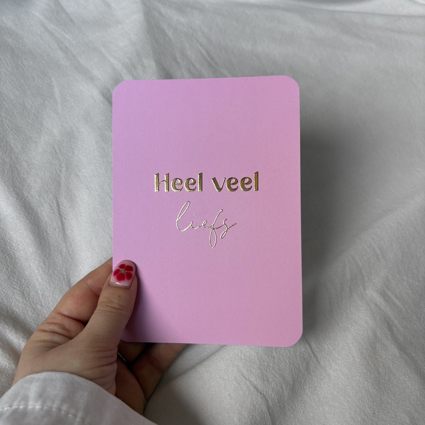 Wenskaart | Heel veel liefs goudfolie