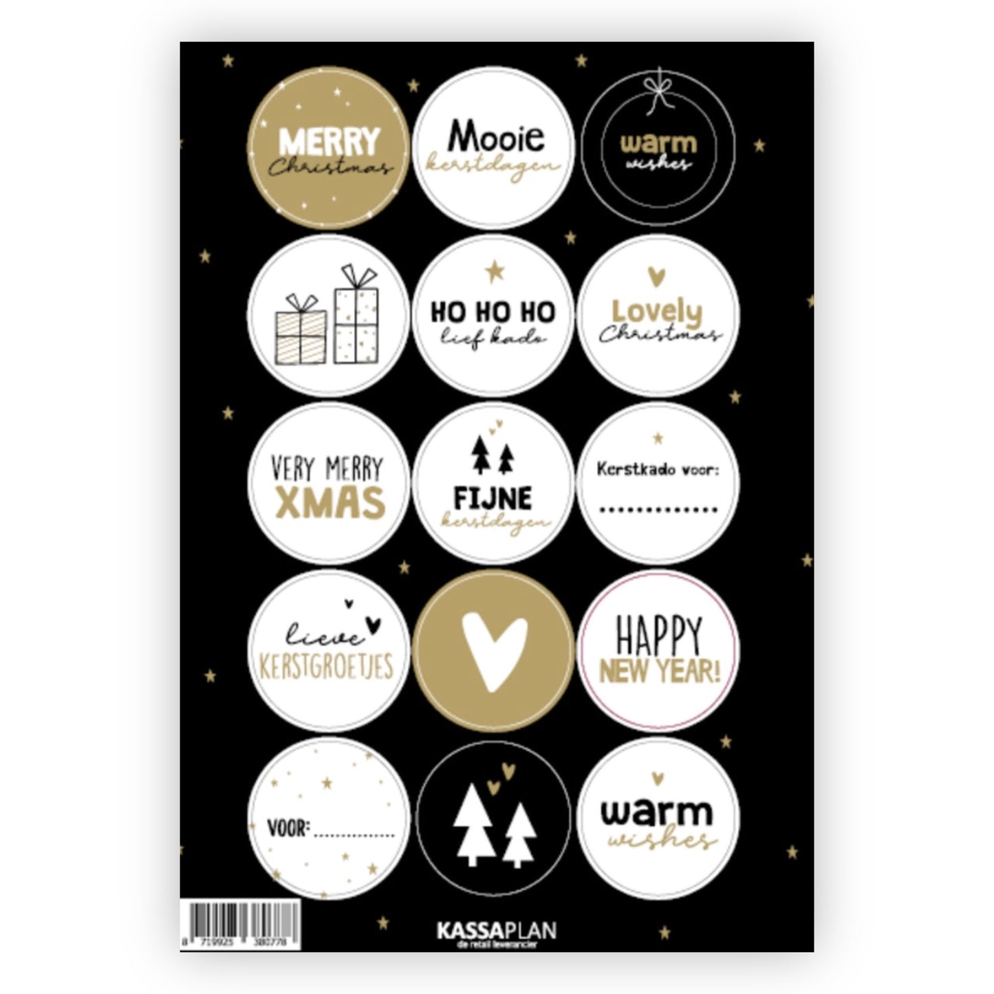 Cadeaustickers | Stickervel kerst