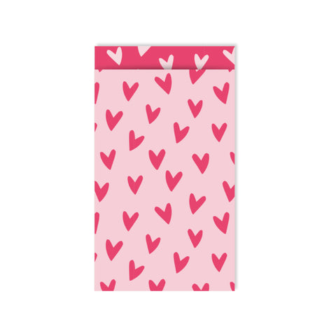 Cadeauzakjes | Hartjes roze 5 stuks