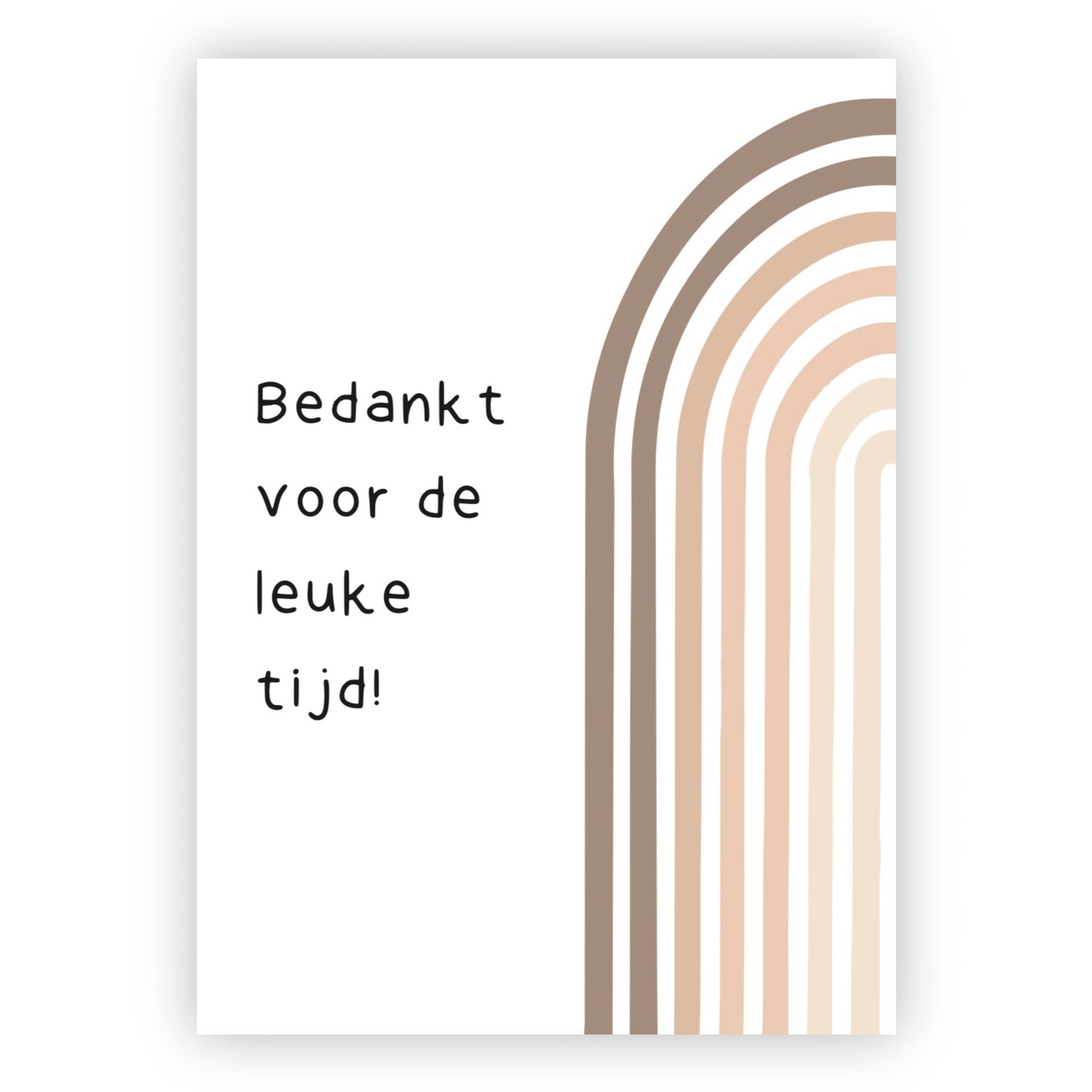 Wenskaart | Bedankt voor de leuke tijd