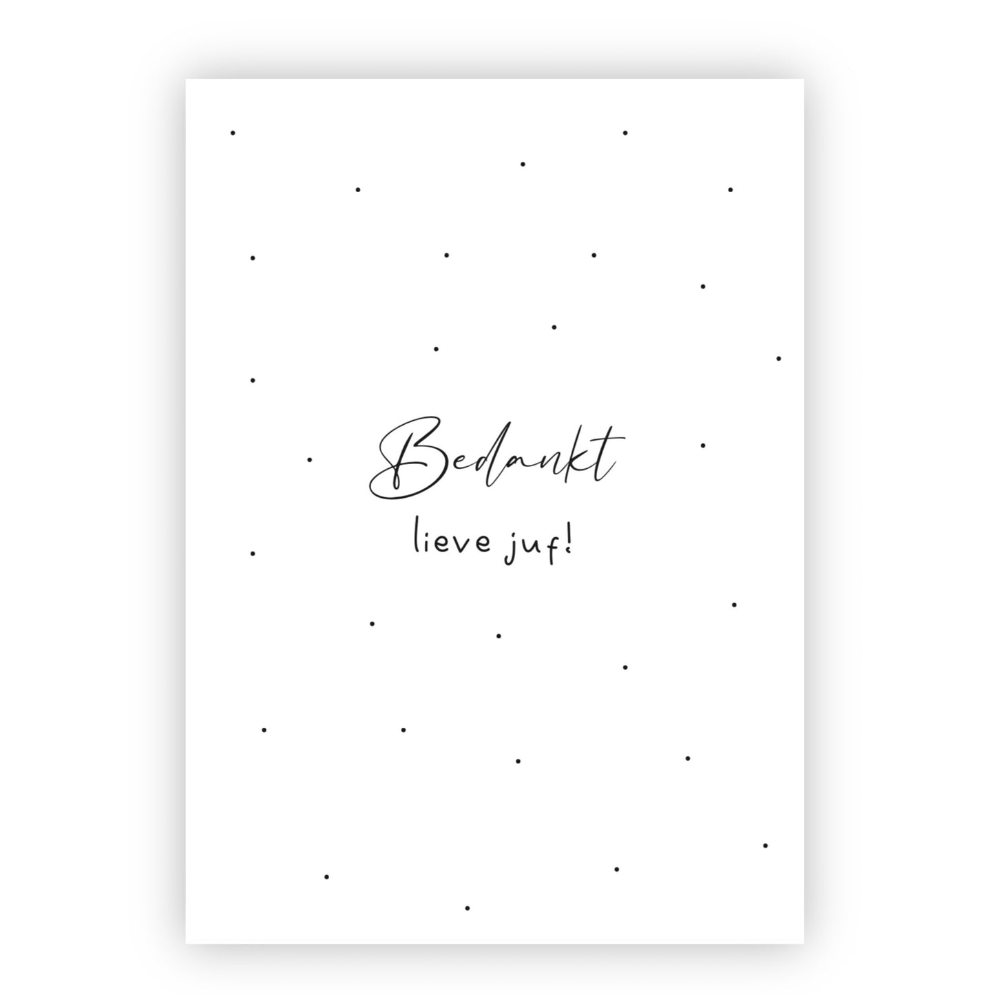 Wenskaart | Bedankt lieve juf