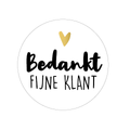 Cadeaustickers | Bedankt fijne klant 10 stuks goudfolie